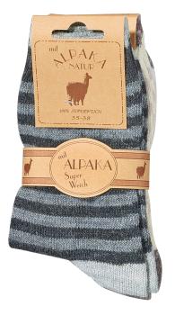 Preview: 6 Paar TippTexx 24 superweiche Alpaka-Socken für Kinder